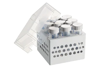 艾本德儲存盒 3 × 3, 可放置 9  個 50  mL 試管和 4  個 15  mL 試管，2  件，高 127  mm，5  英寸，聚丙烯材料，可耐受最低 -86  °C，高溫高壓滅菌，帶蓋子